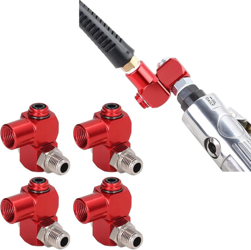 4PCS NPT 360 Degree Swivel Air Hose Connector 1/4in Industrial Air Fittings Pneumatic Tool Adapter Air Hose Joint Coupler...