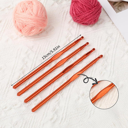 6PCS 5.5 mm Crochet Hook, Aluminum Crochet Hooks, US Size I (Size 9) Knitting Needles for DIY Craft Yarn, Hook Crochet Needles for Beginners Women...