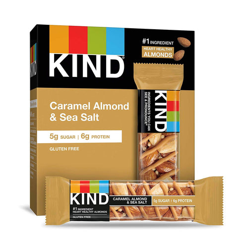 KIND Nut Bars, Caramel Almond & Sea Salt, Healthy Snacks, Gluten Free, Low Sugar, 6g Protein, 6 Count...