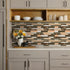 Livebor Brown and Gray Peel and Stick Backsplash Kitchen Wallpaper 11.8inch x 196.8inch Bathroom Wallpaper Kitchen Backsplash Waterproof Contact P...