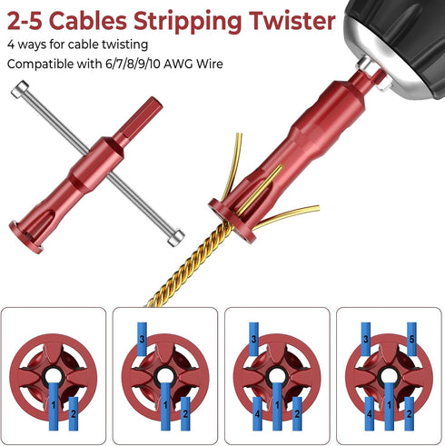 Wire Twisting Tool, Drill Bit Twister, Wire Twister, and Wire Connector Twisting Tool, Used for Manual and Electric Drills...