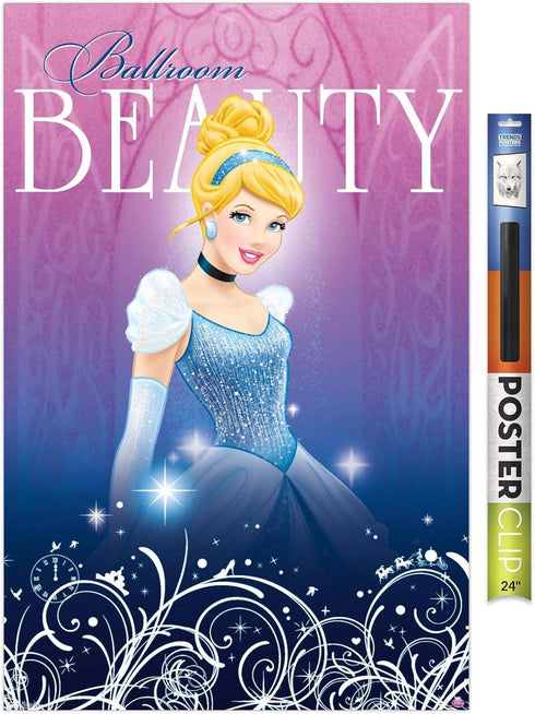 Trends International Disney Princess - Cinderella Wall Poster, 22.375" x 34", Premium Poster & Clip Bundle...