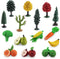 Toy Trees Toys Plastic Play Trees Vegetables and Fruits Toys for Toddlers School Projects Toys for Kids Learning Toys Realistic Food Figurines...