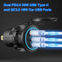12V USB Outlet Wire USB Charger Multi Port, Dual PD3.0 USB-C and Quick Charge3.0 Car USB Port Socket with Power Switch, Fast Charge for iPhone iPa...