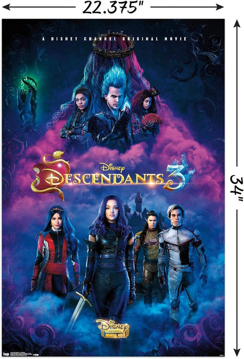 Trends International Disney Descendants 3 - One Sheet Wall Poster, 22.375" x 34", Poster & Mount Bundle...