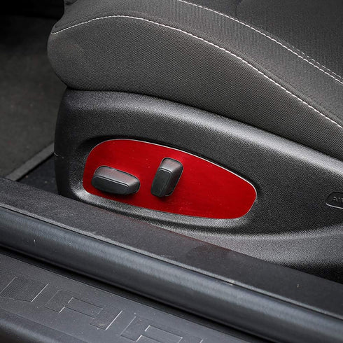 RT-TCZ for Chevy Camaro Seat Adjustment Switch Button Trim Cover for Chevrolet Camaro 2017 Up Red Interior Accessories 2pcs...