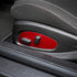 RT-TCZ for Chevy Camaro Seat Adjustment Switch Button Trim Cover for Chevrolet Camaro 2017 Up Red Interior Accessories 2pcs...