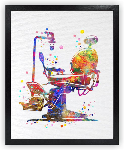Dignovel Studios 8X10 Unframed Dentist Chair Dental Tools Tooth Medical Art Clinic Office Wall Art Watercolor Art Print Poster Wall Hanging Decor ...
