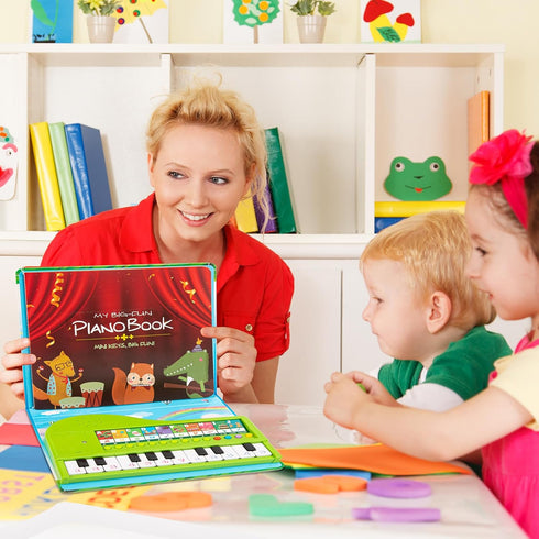 Longfypeng Piano Book Toddler Toys Educational Music Keyboard Piano Toys, Musical Instruments Toys Present for Kids Ages 3 4 5 6 Year Old Boy and ...