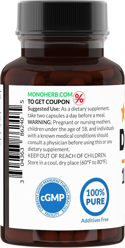 Diosmin 1000 mg - 90 Veg Capsules | 500 mg per Capsule - Serving Size 2 Capsules: 1000 mg - 45 Servings...