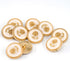 20 pcs Elegant White Enamel Rose Sewing Metal Shank Buttons for Coats -23mm -7/8"...