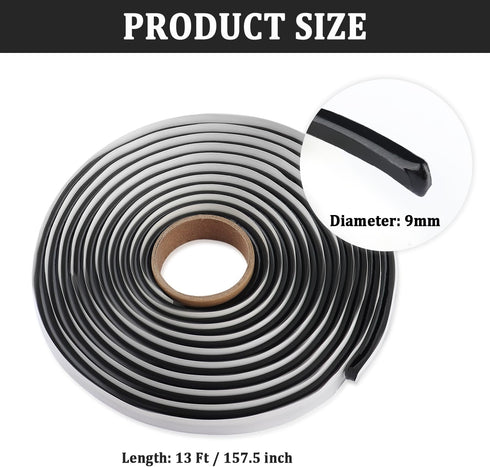 13Ft Car Headlight Sealant Butyl Tape,Waterproof Sealant Caulking Tape Avoids Noise & Leakage,Universal Car Accessories Sealing Tape for Car Truck...