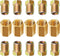 MuHize Upgraded Brake Line Fittings - 15 Pieces 3/8'-24 Threads Assortment Brake Fitting for 3/16 Inch Brake Line Tube (5 Unions, 10 Nuts)...