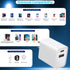 iPhone 15 Charger Block, 2Pack 20W Dual Port PD Fast USB C Wall Charger Adapter + USB A Quick Charging Brick Plug Compatible with iPhone 15/14/13/...