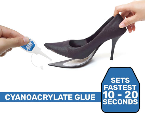 Instant Jet Glue - Long Lasting CA Glue - Fast Action Multipurpose - Penetrates Porous Materials and Increases Impact Resistance - 2 oz...
