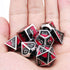 Haxtec DND Metal Dice Set D&D Red and Black Metal DND Dice for Dungeons and Dragons RPG Games-Vampire(Silver Black Red)...