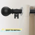 Matte Black Curtain Rods 18 to 60 Inches(1.5-5 Feet),5/8 inch Splicing Drapery Rods,Small Curtain Rods Set,Size: 18''-60'',Matte Black...