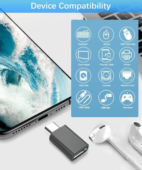 Elebase 4Pack USB to USB C Adapter&Type C Male to 3.0 Female Charger,Thunderbolt 4 to Type A OTG Converter for iPhone 12 13 14 15 MacBook Pro Appl...