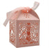 KPOSIYA 100 Pack Love Heart Laser Cut Wedding Party Favor Box Candy Bag Chocolate Gift Boxes Bridal Birthday Shower Bomboniere with Ribbons...