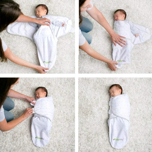 Baby Swaddle Blanket Adjustable for 0-3 Months - Newborn to Infant Baby Swaddle Wrap Set (3 Pack - Gray Cloud, Stripe, Stars) for Baby Boy Girl Ge...