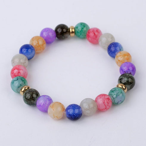 (4PCS) Handmade Healing Crystals Beads Bracelet Set - Elastic Yoga Bangle from Gemstones & Stones - Ideal for Positive Energy, 7 Chakra Balance - ...