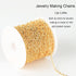 Jabogrii 32.8 Feet Lip Jewelry Making Chains Bulk 18K Gold Plated Brass Chain for Jewelry Making DIY Craft Chain Roll...