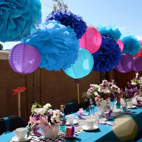 Binpeng Paper Pom Poms Hanging Paper Flower Ball Wedding Party Celebrations Decorations Outdoor Decoration Flowers Craft for Party Birthday party ...