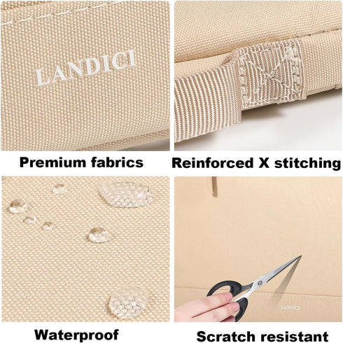 LANDICI 360°Protective Laptop Sleeve Case 14 15 Inch, Waterproof Slim Computer Cover Bag Compatible with MacBook Air M2 15, MacBook Pro 14/15, Chr...
