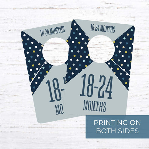 Baby Boy Closet Clothing Dividers/Closet Organizer for Baby Clothes Newborn to 4T / 4" x 6" Boy Nursery Clothes Size Dividers...