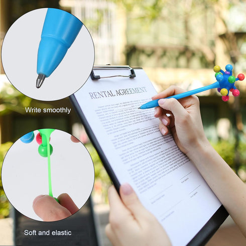 6pcs Stress Ball Ballpoint Pens Funny Monster Ballpoint Pens Cartoon Ballpoint Ink Gel Pens for Kids arty Favors Novelty Pens School Office...