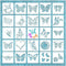 20Pieces Butterfly Stencils for Painting, Reusable PET Spring Templates Flower Butterflies Stencils for Painting Craft Wood Canvas Fabric Nature H...