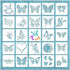 20Pieces Butterfly Stencils for Painting, Reusable PET Spring Templates Flower Butterflies Stencils for Painting Craft Wood Canvas Fabric Nature H...