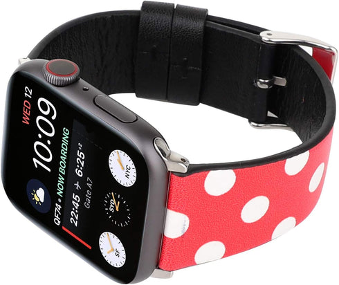 WONMILLE Compatible with Apple Watch Band 38mm 40mm 41mm Women, Leather Replacement Strap with Stainless Steel Clasp for Apple Watch iWatch Bands ...