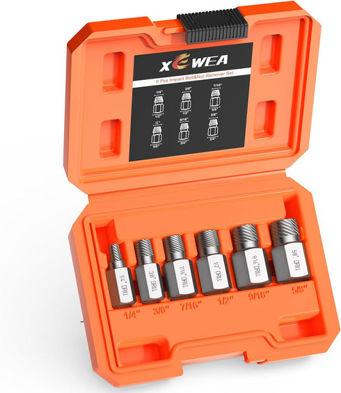 Screw Extractor Remover Set, Hex Head Multi-Spline Easy Out Bolt Extractor Tool, Chrome Molybdenum Alloy Steel Heavy Duty EZ Out Damaged Stripped,...