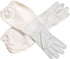 Forest Beekeeping Gloves, Premium Goatskin Leather Beekeeper's Glove with white vented space Between Long Canvas Sleeve and elastic cuff (S)...