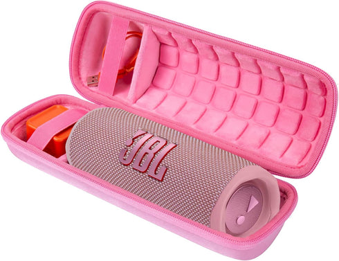 co2CREA Hard Travel Case Replacement for JBL Flip 6 FLIP 5 Waterproof Portable Bluetooth Speaker (Pink Case)...