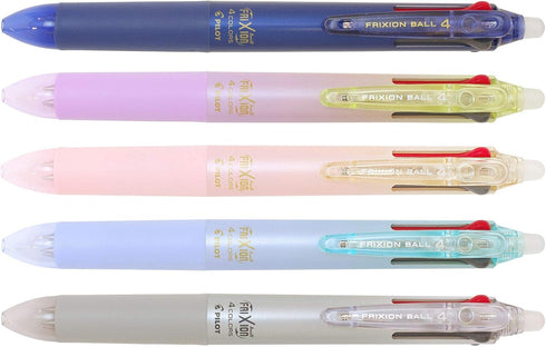Pilot FriXion Ball 4, Erasable Ballpoint Pen, 4 Color Gel Ink Multi-Pen, 0.38mm, Gradient purple (LKFB-80UF-GRPU)...