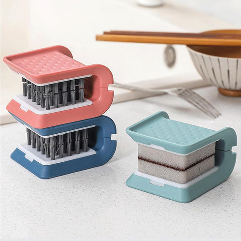 Knife Cleaner, 3 Pack Cutlery Cleaner, Blade Cleaner with 3 Pcs Replacement Sponge Brush Head, for Kitchen Chopsticks Fork Spoon Knives Washing (B...