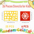 Stencils for Kids, 26pcs Plastic Drawing Stencils Set with 400+ Images, Variety of Shapes and Subjects...