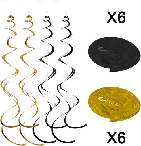 Tifeson Father's Day Decorations Hanging Swirls - 36 PCS Foil Ceiling Hanging Swirls for Father's Birthday Party Decor, Fathers Day Party Supplies...