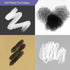 HA SHI Charcoal Sticks for Professional Artists, Square Non-Toxic Art Supplies, Dry Pastels Set, 6 Long Sticks (White & Black)...