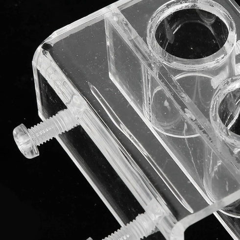Pssopp Aquarium Water Pipe Clamp Acrylic Aquarium Pipe Clip Clamp Holder Transparent Fish Hose Fix Clip for Aquarium in Out Pipe Double Hole 20mm/...