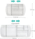 BINO | 7-Section Expandable Plastic Drawer Organizer | Makeup Storage | Space-Saving Makeup Storage | BPA - Free Material | Home Essential | Bathr...