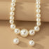 Chunky Pearl Necklace Stackable Layered Pearl Choker Necklace Large Pearl Choker Necklace Pearl Statement Necklace Faux Pearls Beaded Necklaces Br...