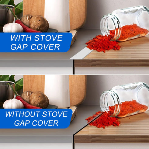 Silicone Stove Counter Gap Cover (2 Pack),Easy Clean Heat Resistant Wide & Long Kitchen Stove Gap Filler,Seals Spills Between Counters, Oven, Stov...