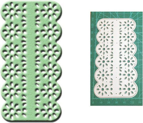 Flower Strip Frame Metal Die Cuts, Flower Lace Edge Cutting Dies Cut Stencils for DIY Scrapbooking Photo Decorative Embossing Paper Dies for Scrap...