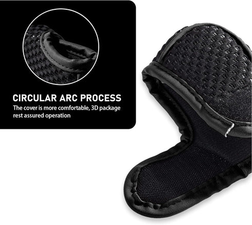 1 PC Car Shift Knob Cover, 5D Mesh Fabric Velcro Opening T-Shaped Sweat-Absorbent Non-Slip Breathable Gear Shift Head Dust-Proof Decorative Cover,...