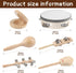 6PCS Musical Instruments for Kids Toddler Natural Wooden Percussion Toy Sets Preschool Education Music Instruments Present for Birthday Christmas ...