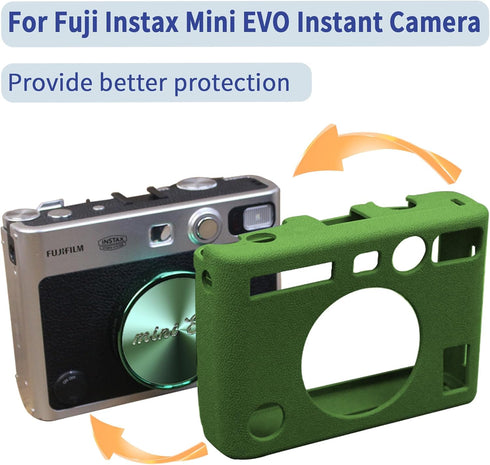 Mini EVO Case, Protective Case for Fujifilm Instax Mini EVO Hybrid Instant Camera, Soft Silicone Protective Cover Bag Lightweight Full Protector -...