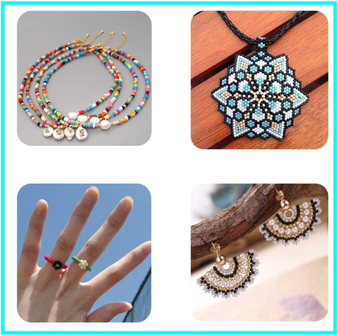 Size 12/0 Crafts Glass Seed Beads 2mm Black Beads for Jewelry Making (Total About 100g About 11000pcs)...